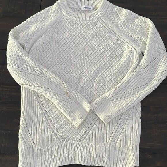 White Calvin Klein Sweater - Picture 1 of 3